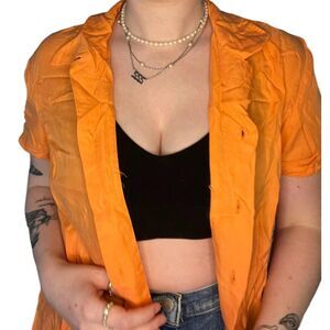 Gianni Vintage Women's Orange Blouse